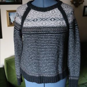 Fossil wool blend geometric sweater